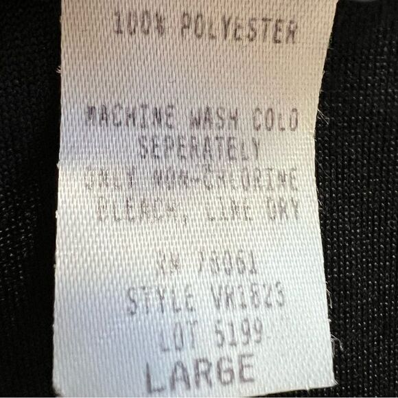 Vintage Y2K Tripp nyc crushed velvet dolly dress in black sz L bell sleeves NWT - Picture 11 of 16